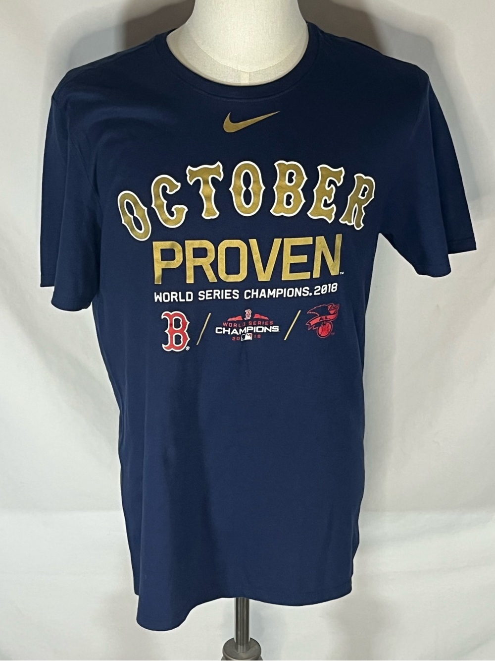 Nike Boston Red Sox October Proven 2018 World Series Champs Mens T-Shirt Medium
